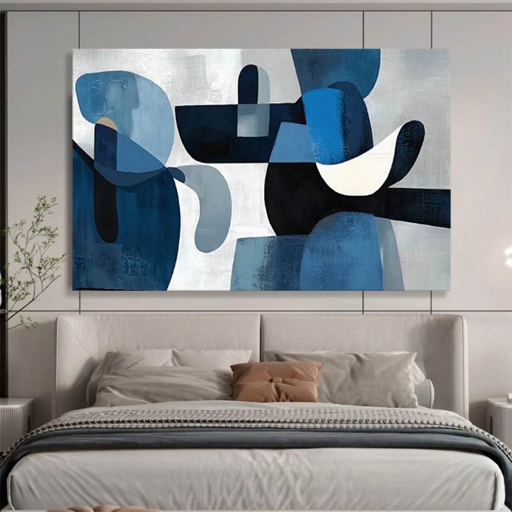 Blue White Your - extra large gold wall art for bedroom
